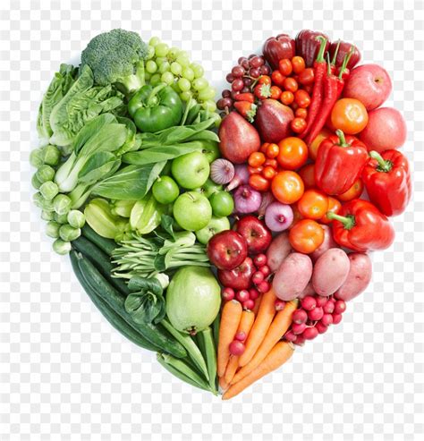 Vegan Food Png Image Healthy Foods Heart Shape Transparent Png