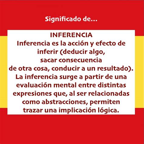 O Que Significa Inferencia - Significado de inferencia en español
