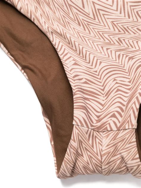 Federica Tosi Zigzag Print Reversible Bikini Set Farfetch