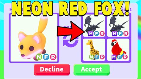 Roblox Adopt Me Trading Values What Is Mega Neon Red Fox Worth🐈 Entre