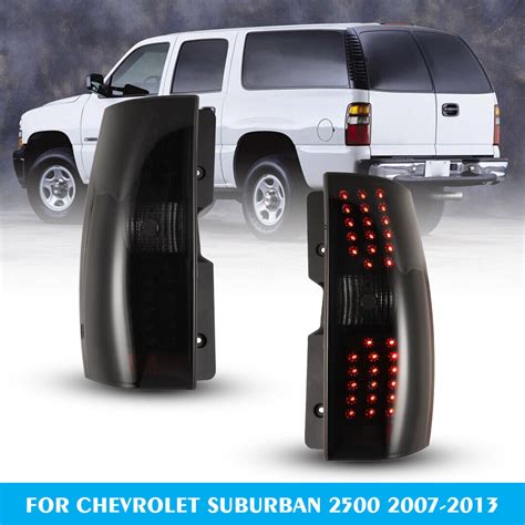 Smoke Led For 2007 2014 Chevy Suburban 1500 Tail Lights 07 14 Tahoe Rear Lamps Ebay