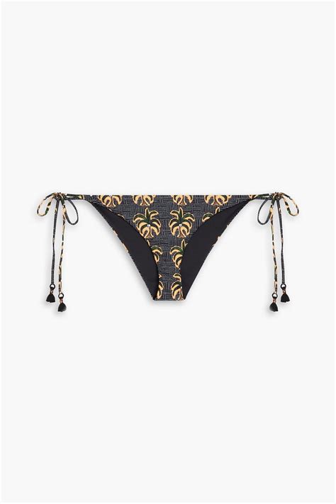JOHANNA ORTIZ Azabache Tasseled Printed Bikini Briefs THE OUTNET