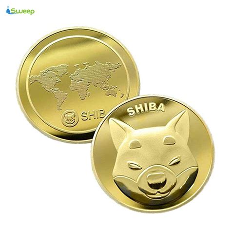 Shib Token Coin With Case Metal Shiba Inu Commemorative Coin Gold