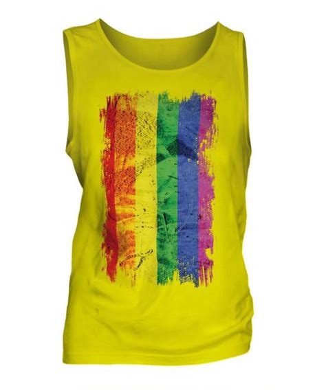 Gay Pride Grunge Flag Mens Vest