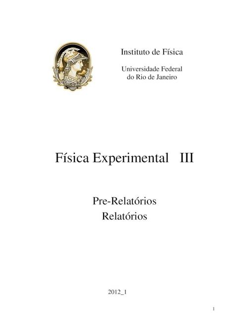 Pdf F Sica Experimental Iii If Ufrj Brfisexp Roteiros Pre E