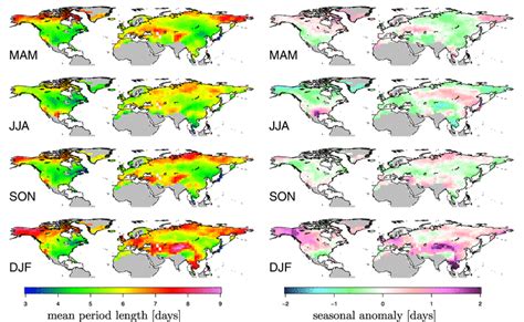 Left Seasonal Mean Persistence For The Seasons Mam Jja Son And Djf