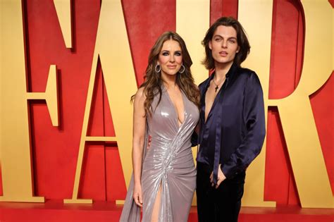 Elizabeth Hurley Shares Clothes With Son Damian