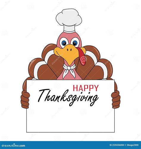 Thanksgiving Greeting Card Turkey With Frame For Text Stock Vector