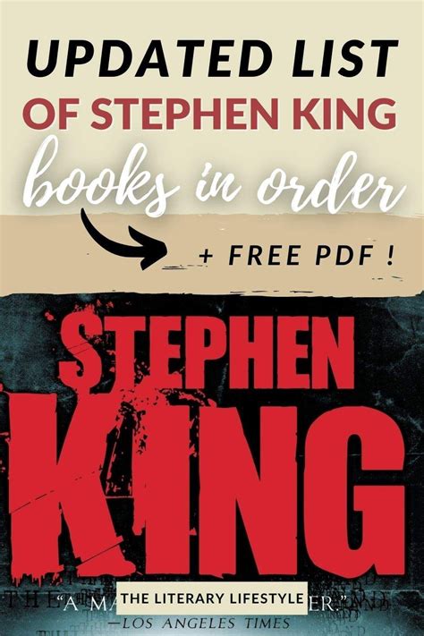 Get an updated list of Stephen King books in order + a free PDF and ...