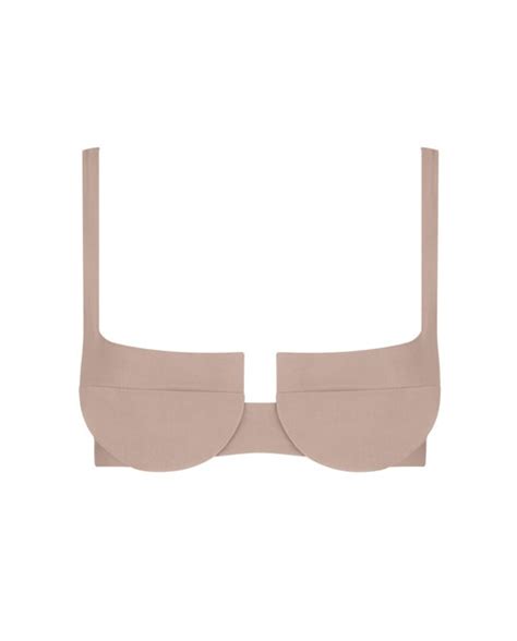 Sand Beige Underwire Bikini Top Balconette Ark Swimwear