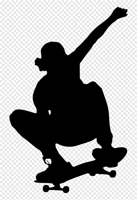 Silhouette Of A Skateboarder Silhouettes Png Pngegg