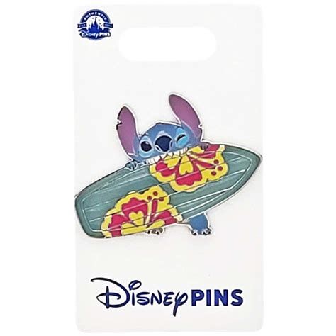 Disney Pin Lilo And Stitch Stitch Biting Surfboard