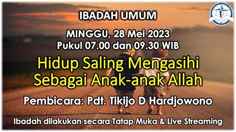 Live Ibadah Umum GKA Immanuel Malang Minggu 28 Mei 2023 YouTube