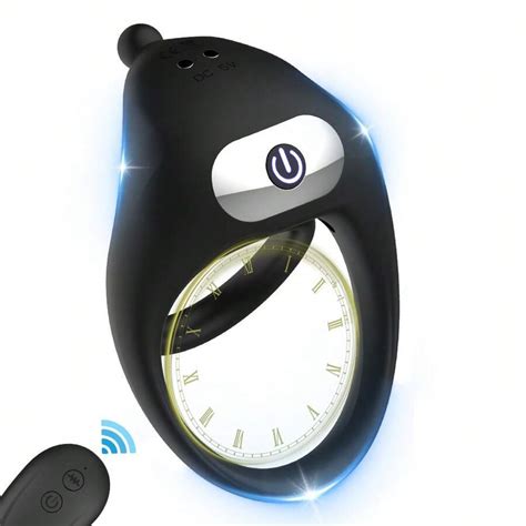 Mens Sexy Magnetic Remote Locking Semen Ring Vibrator Practical