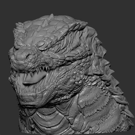 Godzilla Head Art