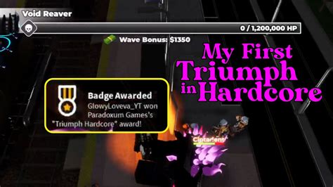 Tds Duo Hardcore My First Triumph Tower Defense Simulator Youtube