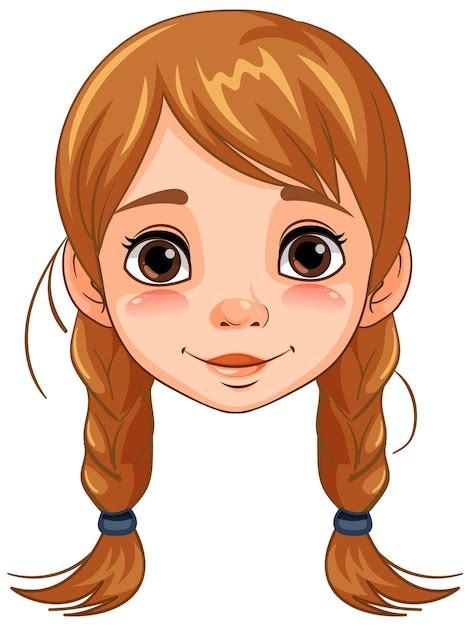 Jolie Femme Blonde Avec Des Tresses Vecteur Gratuite