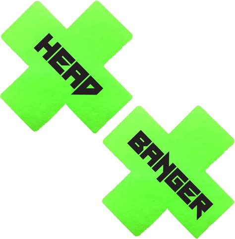 Neva Nude Head Banger Apple Fruitella Neon Green Blacklight X Factor Nipztix Pasties Nipple