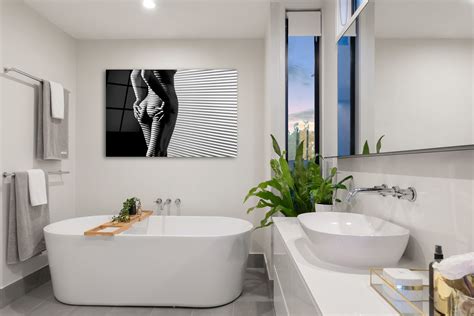 Naked Woman Glass Wall Art Black And White Tempered Glass Wall Decor Sexy Wall Hanging Modern