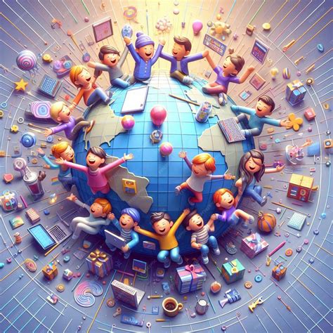 Premium Photo | A circle of children around a globe with the word quot
