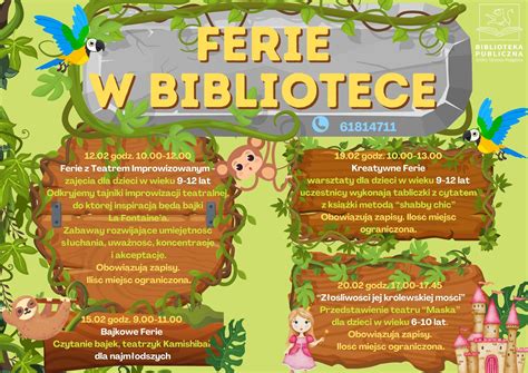 Ferie W Bibliotece Biblioteka Publiczna Gminy Tarnowo Podg Rne