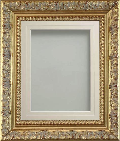 Cavendish Gold 16x12 Frame With Ivory V Groove Mount Cut For Image Size