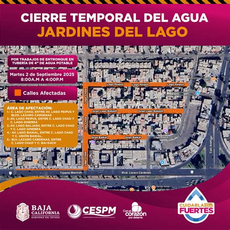 CESPM anuncia cierres temporales de agua potable en Mexicali