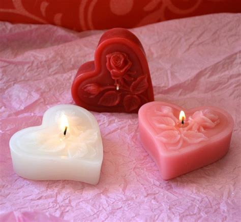 Valentine Candles Floating Heart Candles In Pink Red And White Etsy