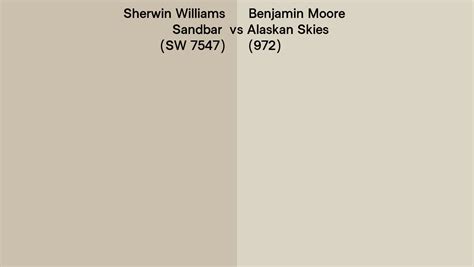 Sherwin Williams Sandbar Sw 7547 Vs Benjamin Moore Alaskan Skies 972 Side By Side Comparison