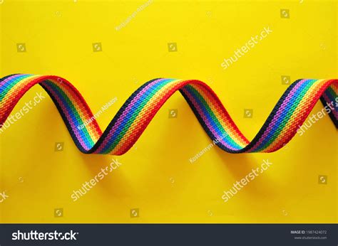 Gay Pride Design Elements Rainbow Ribbon Stock Photo 1987424072