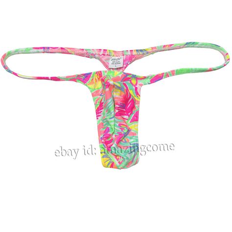 Men S Slim Pouch Bikini Underwear Sexy Male Tiny Slip String Swim Bottoms Thong Ebay