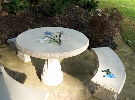 Table Top With Custom Design Country Garden Concrete