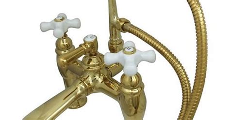 Kingston Brass Cc611t Vintage Deck Mounted Clawfoot Tub Filler With Personal Hand Shower And