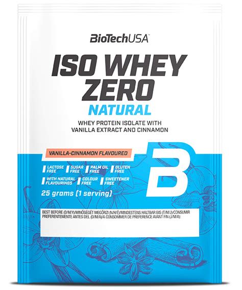 Сывороточный протеин изолят BioTechUSA Iso Whey Zero Natural пробник 25 ...
