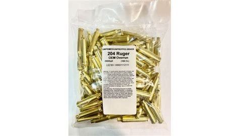 204 Ruger OEM Brass 100ct Over Run