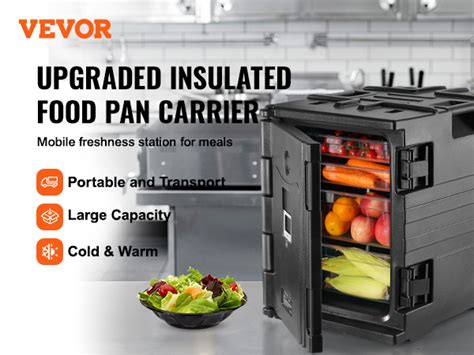 VEVOR Insulated Food Pan Carrier Qt Hot Box For Catering LLDPE Food Box Carrier With Double