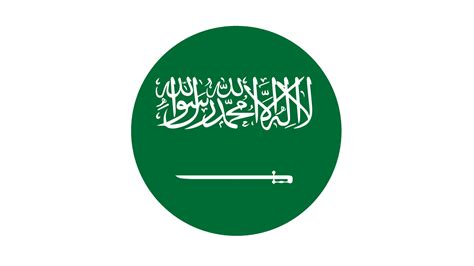 Saudi Arabia Flag Circle Vector Image And Icon 7686675 Vector Art At