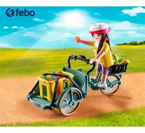 Bicicleta De Carga Para Granjeros Playmobil 28pcs Febo FEBO