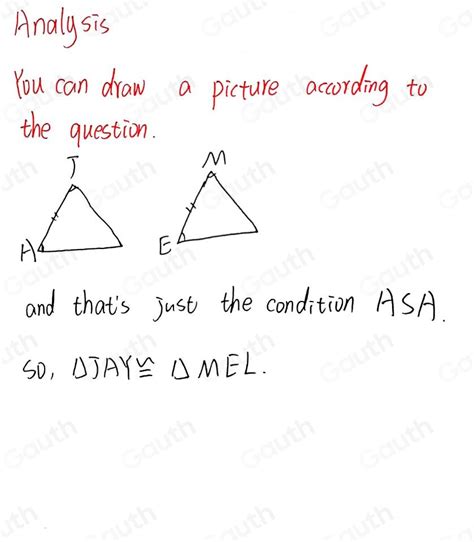 Solved Assessment Illustrate The Triangles And Mark The Congruent