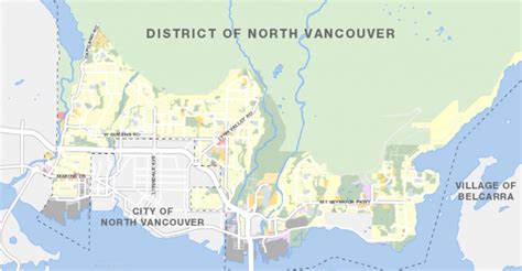 City Of North Vancouver Map Vally Isahella