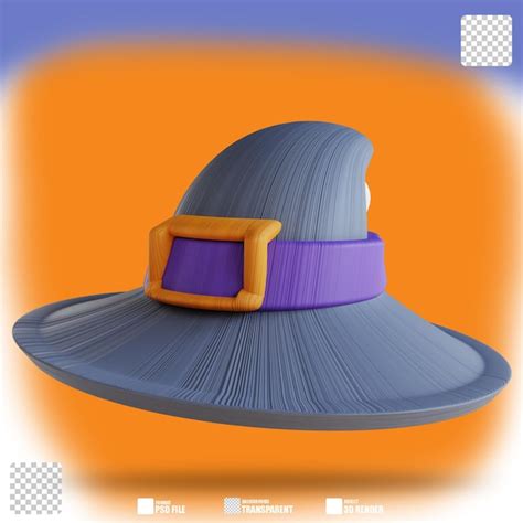 Premium Psd 3d Illustration Witch Hat