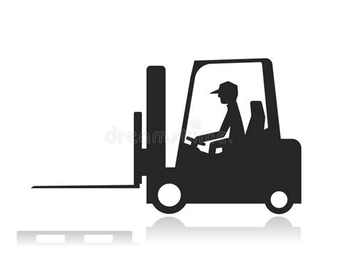 Fork Lift Or Lift Truck Stock Illustration Illustration Of Loader