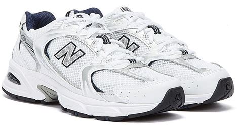 New Balance Synthetic 530 Natural Indigo Trainers In White Lyst