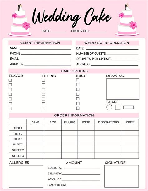 Cake Form Template