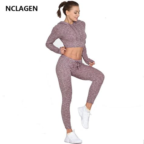 NCLAGEN, женская спортивная одежда, комплект для йоги, спортивный ...