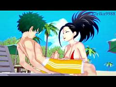 Momo Yaoyorozu And Kyoka Jiro And Izuku Midoriya Intense Sex My Hero Academia Hentai Xxx