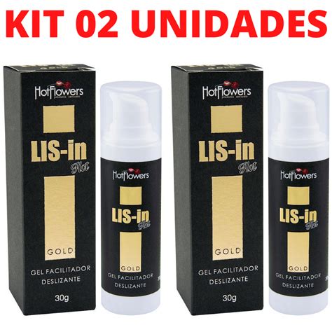 Kit Gel Anal Facilitador G Lis In Gold Hot Flowers Sex Shop Loja Pimenta