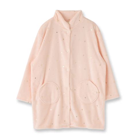 フランデランジェリー fran de lingerie ふんわり軽くて暖かいmemory fleece メモリーフリース パジャマにプラスロングガウン メモリーフリース ガウン