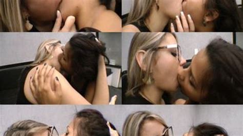 KISSES WHITE AND BRUNETTE THE LONGEST HOT KISSES MOMENT New Top Giant Alessandra Oliver