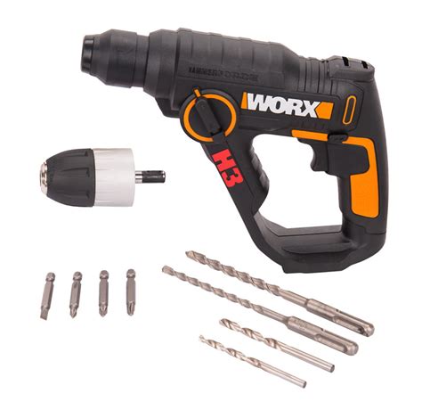 Перфоратор аккумуляторный WORX H3 WX390.9, 20В, без АКБ и ЗУ – Worx Russia
